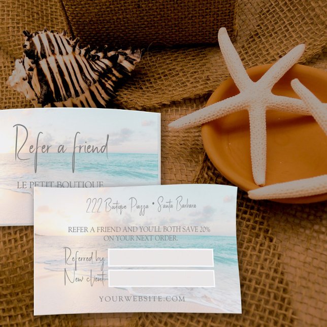 Modern Beach  Refer a Friend Referral Card (Creator Uploaded)