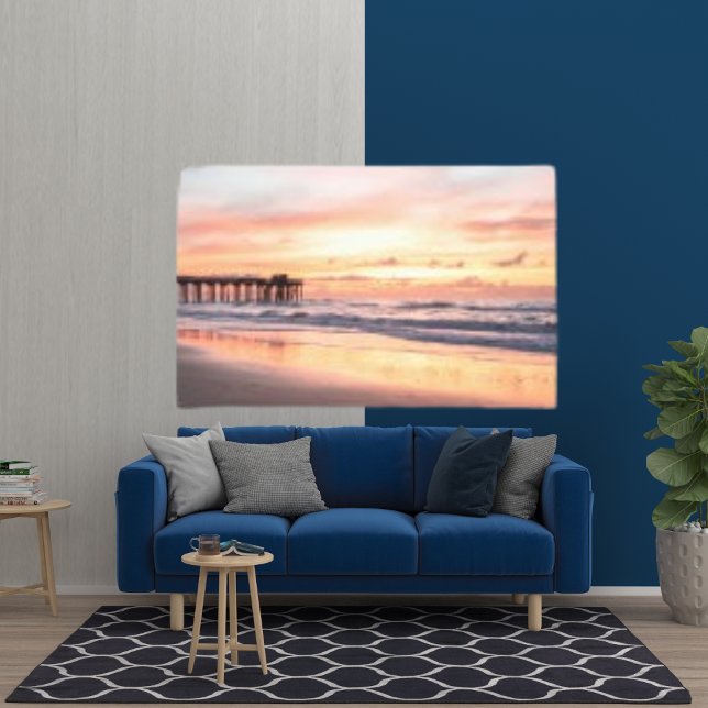 Modern Beach Sunrise Wallpaper Background Canvas Print (Creator Uploaded)