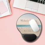 Modern Beach Wedding Best Day Ever Gel Mouse Pad<br><div class="desc">A simple beach design for you to personalise with the name of the bride and groom . Change the lower text if you wish. This is an ideal choice for the couple who had a beach wedding. This makes a great memento of a blessed day.</div>
