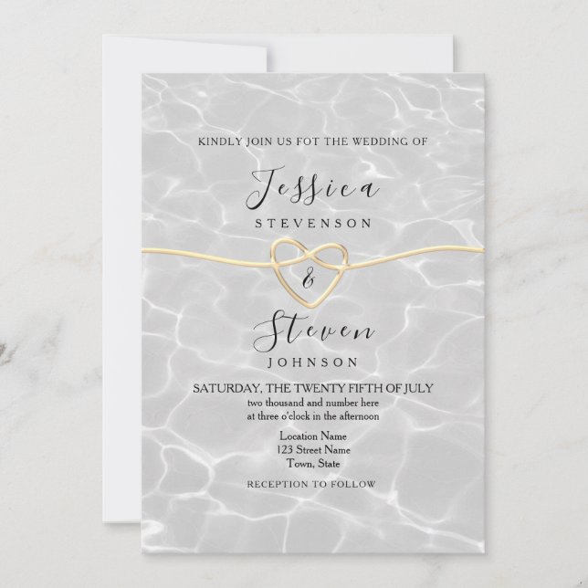 Modern Beach Wedding Invitation (Front)