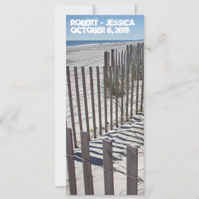 Modern Beach Wedding Invitation (Front)