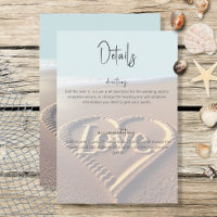 Modern Beach with Heart Vellum Style Details