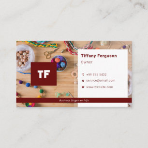 Modern bead Crafting   Simple Business Card
