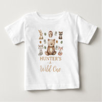 Modern Bear Woodland Wild One 1st Birthday