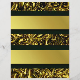 modern beautiful golden pattern curving Fashionart Flyer