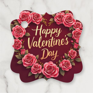Modern Beautiful Luxury Floral Love Collection Favour Tags