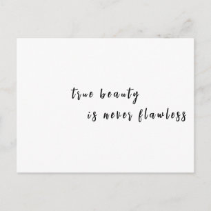 Modern Beauty Inspirational Quote Design Postcard