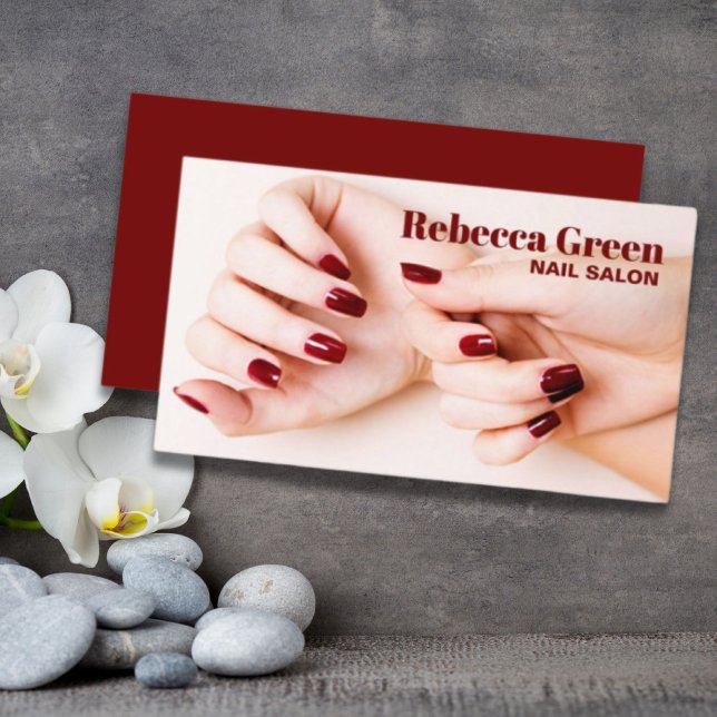 Modern beauty makeup manicure nails nail salon business card (Modern beauty makeup manicure nails nail salon business card)