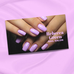 Modern beauty makeup manicure nails nail salon business card