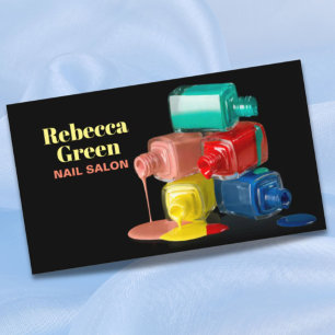 Modern beauty manicure nail polish nail salon business card