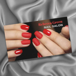 Modern beauty manicurist nail artist nail salon business card