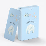 Modern Beauty Pastel Blue Elephant & Stars Kid Playing Cards<br><div class="desc">Modern Beauty Pastel Blue Elephant & Stars Kid</div>