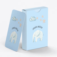 Modern Beauty Pastel Blue Elephant & Stars Kid