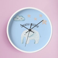 Modern Beauty Pastel Blue Elephant & Stars Kid