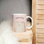 Modern Beauty Pastel Pink Bear With Name Coffee Mug<br><div class="desc">Modern Beauty Pastel Pink Bear With Name</div>