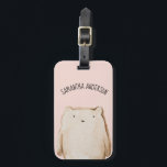 Modern Beauty Pastel Pink Bear With Name Luggage Tag<br><div class="desc">Modern Beauty Pastel Pink Bear With Name</div>