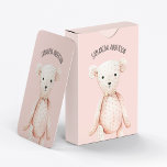 Modern Beauty Pastel Pink Teddy Bear With Name Playing Cards<br><div class="desc">Modern Beauty Pastel Pink Teddy Bear With Name</div>