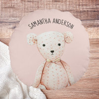 Modern Beauty Pastel Pink Teddy Bear With Name