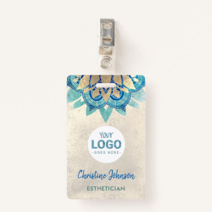 modern beauty professional ID badge