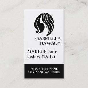 Modern Beauty Salon Makeup Artist Hair Nails Appointment Card
