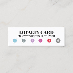 Modern Beauty Salon Minimal Bold Loyalty Card