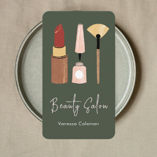 Modern Beauty Salon Minimal Qr Code Business Card