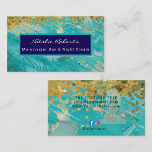 Modern Beauty Salon Moisturizer Day/Night Cream Business Card