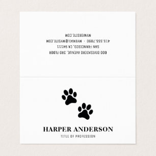 Modern Beauty Simple Pet Care Professional Logo Business Card