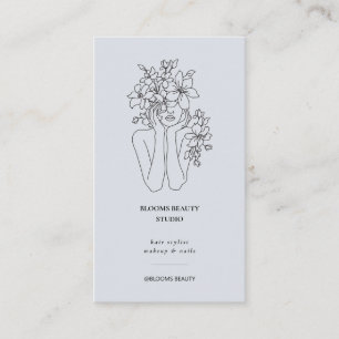 Modern Beauty Studio Hair Stylist Business Card