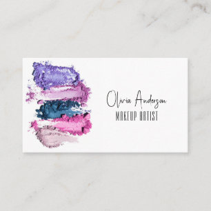 Modern Beauty Swatch Makeup Artist Business Card