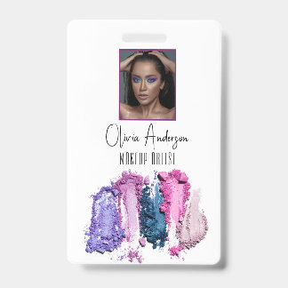 Modern Beauty Swatch Makeup Artist Picture ID Badg Badge