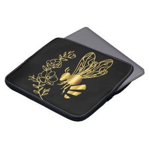 Modern Bee and Flower Neoprene Sleeve