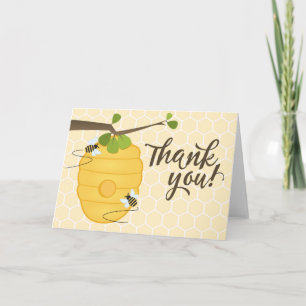 Modern Bee Thank You Card