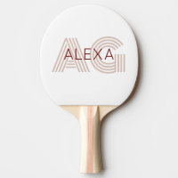 Modern Beige and Wine Monogram