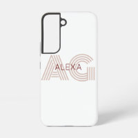 Modern Beige and Wine Monogram