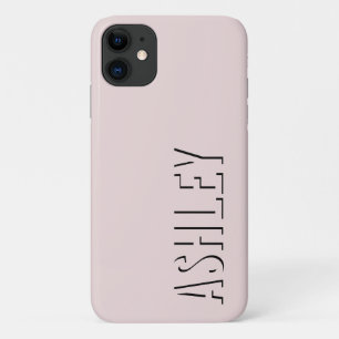 Modern beige bold typography name Case-Mate iPhone case
