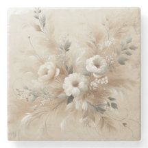 Modern Beige Flowers 2