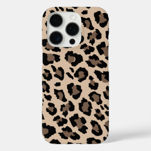 Modern Beige Leopard Cheetah Animal Print Pattern iPhone 16 Pro Case