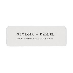 Modern Beige Names Return Address Label