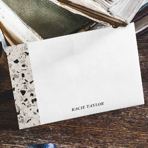 Modern Beige Personalised Note Cards