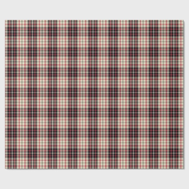 Modern beige plaid  wrapping paper (Flat)