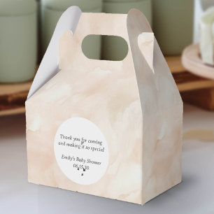 Modern Beige Simple Delicate Watercolor Pattern Favour Box