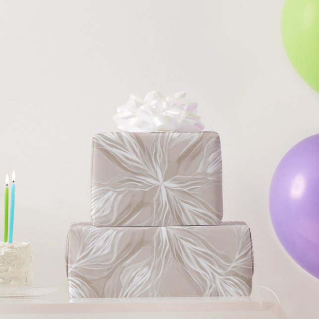 Modern Beige Taupe Soft Motion Abstract Pattern Wrapping Paper (Party Gifts)