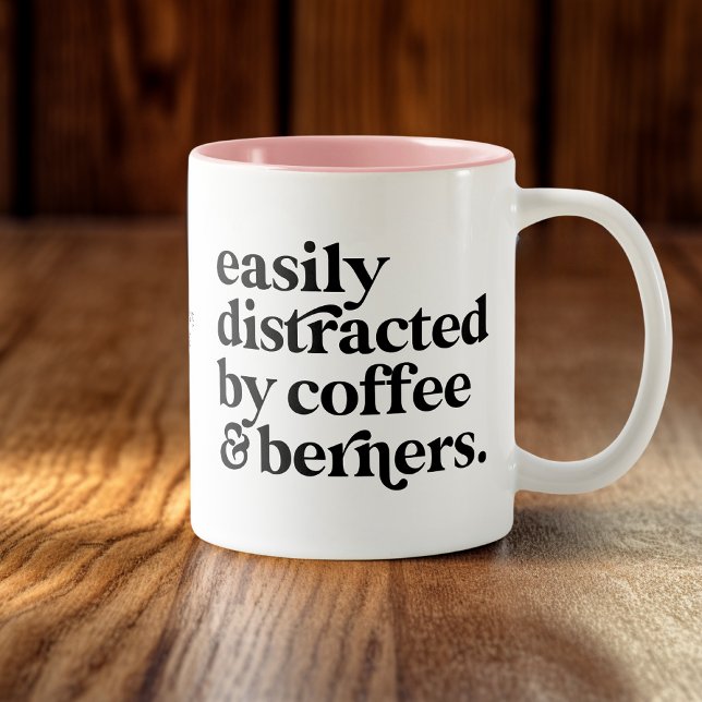 Modern Bernese Mountain Dog Two-Tone Coffee Mug (Creator Uploaded)