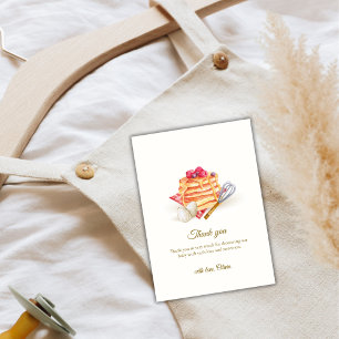 Modern Berry Pancake Egg Whisk Brunch Baby Shower Thank You Card