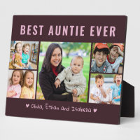 Modern Best Auntie Ever 5 Photo Collage Template
