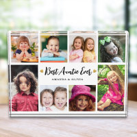 Modern Best Auntie Ever 8 Picture Collage Keepsake