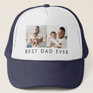 Modern Best Dad Ever 2 Photo Trucker Hat