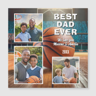Modern Best Dad Ever 3 Photo Collage Father's Day