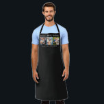 Modern BEST DAD EVER 3 Photos Personalised Custom Apron<br><div class="desc">Modern BEST DAD EVER 3 Photos Personalised Custom Apron. Create a personalised, custom photo apron for a father featuring 3 pictures, your custom title and/or message in your choice of font styles and text and background colours. The sample is shown with the editable title BEST. DAD. EVER. in white text...</div>